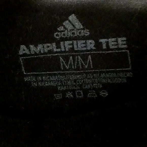 New Without Tags! Classic Adidas logo Black Cotton T-Shirt - Picture 3 of 3
